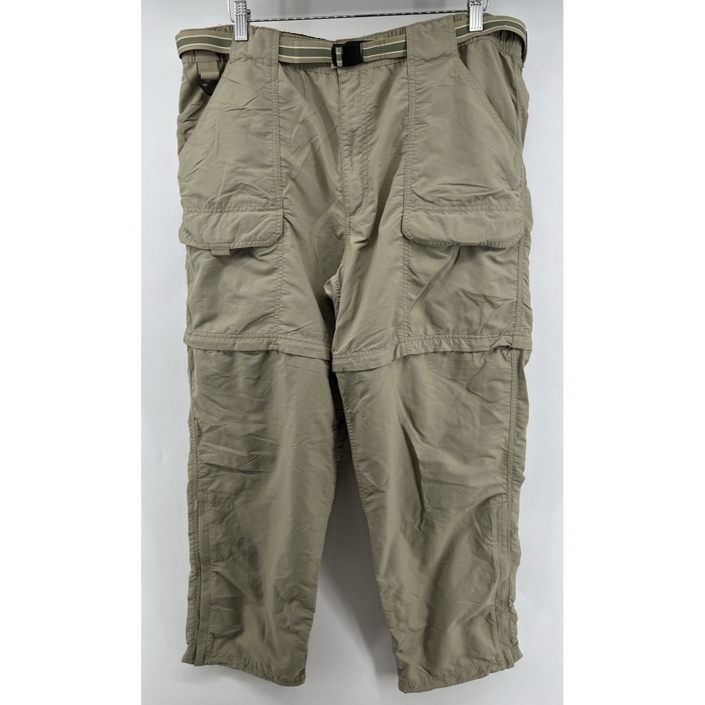 LL Bean Nylon Hiking Cargo Pants Convertible Shorts Tagged 38/30 Actual 40/30
